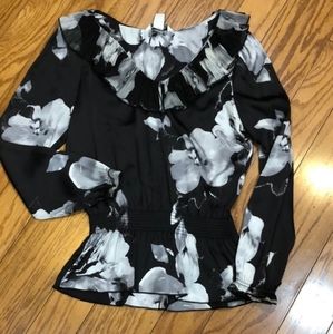 White House Black Market ruffle blouse